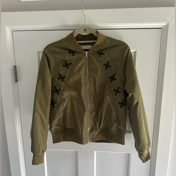 Elodie Cross Stitch Lightweight Bomber Jacket - Picture 7 of 15